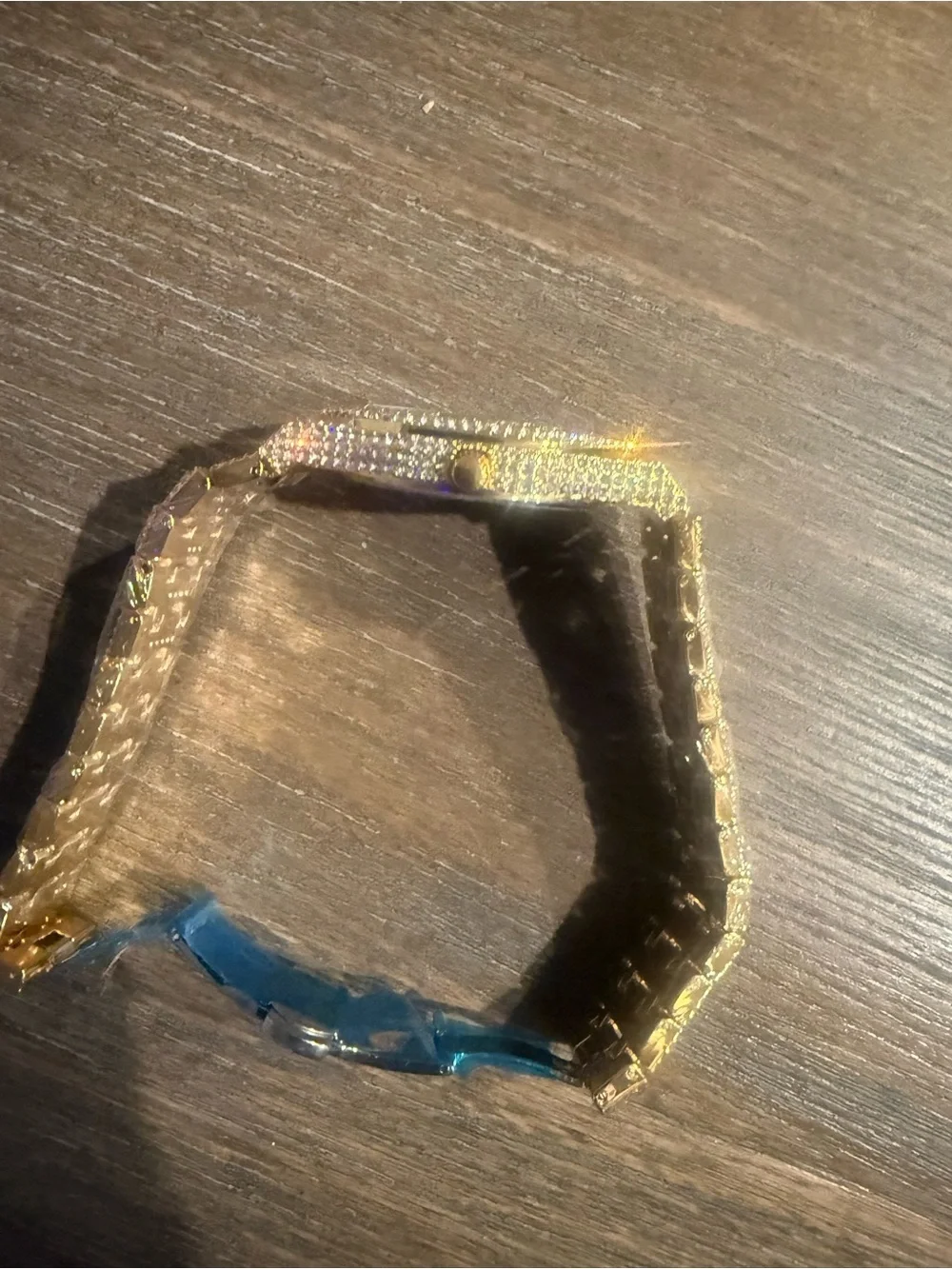 Gold Tone Crystal Pavé Bracelet Watch
